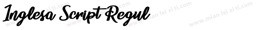 Inglesa Script Regul字体转换